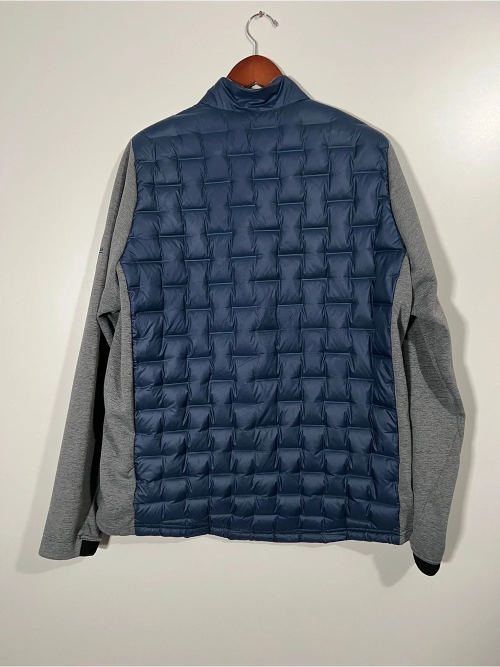 Adidas Frostguard Insulated Golf Jacket Quilted Blue/Gray Size Large Rhodes LV